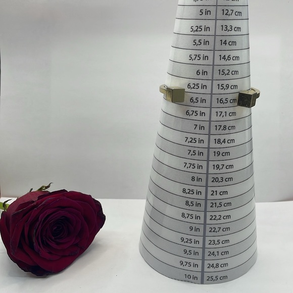 J.Crew Gold Tone Solid Squares Cuff Braclet - Picture 5 of 10